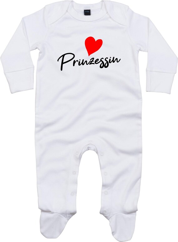 Kleckerliese Baby Schlafanzug "Prinzessin" Sleepsuit Langarm Jungen Mädchen Einteiler Strampler