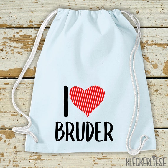 Turnbeutel I love Bruder Gymsack Tasche