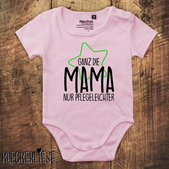 kleckerliese Babybody Body "Ganz die Mama nur Pflegeleichter" Fair Wear