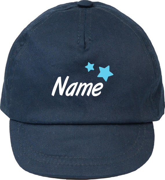 Kleckerliese Baby Kinder Cap "Name Wunschname Sterne" Cap Capy Mütze mit Wunschtext Aufdruck Motiv