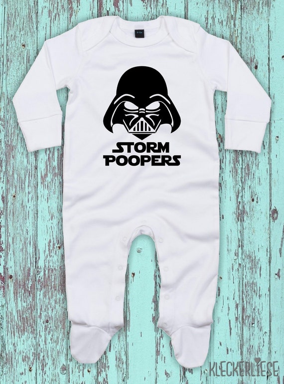 Kleckerliese Baby Schlafanzug "Storm Poopers" Sleepsuit Langarm Jungen Mädchen Einteiler Strampler