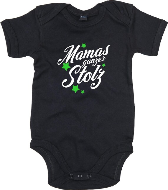 kleckerliese Baby Body "Mamas ganzer Stolz" Babybody Strampler Jungen Mädchen Kurzarm
