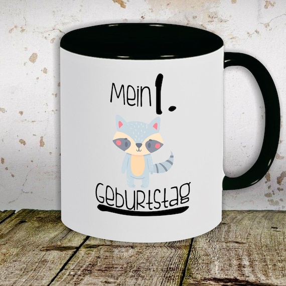 Kaffeetasse Tasse Motiv "Mein 1. Geburtstag Waschbär" Tasse Teetasse Milch Kakao