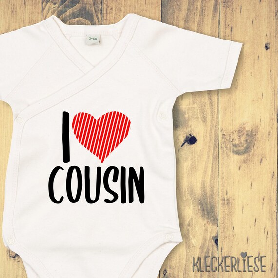 Wrap baby bodysuit "I love Cousin" baby bodysuit romper