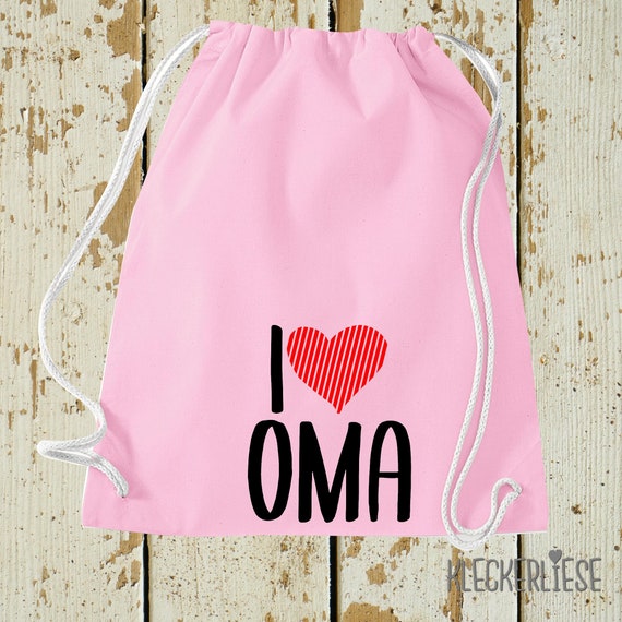 Turnbeutel I love Oma Gymsack Tasche 27 Farben