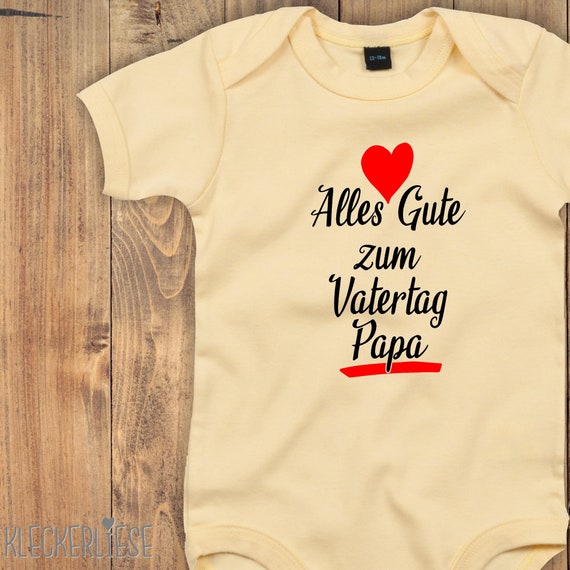 kleckerliese Baby Body "Alles Gute zum Vatertag Papa" Babybody Strampler Jungen Mädchen Kurzarm Vatertag