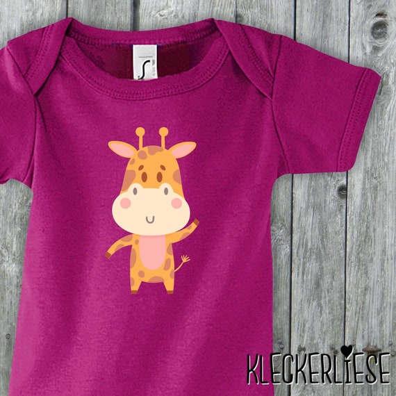 Baby Body "Tiermotiv Giraffe" Babybody Strampler Jungen Mädchen
