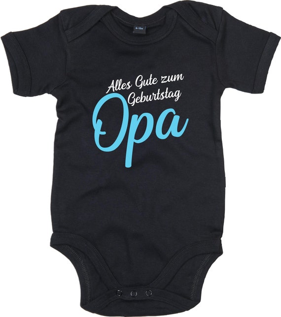 kleckerliese Baby Body "Alles Gute OPA" Babybody Strampler Jungen Mädchen Kurzarm