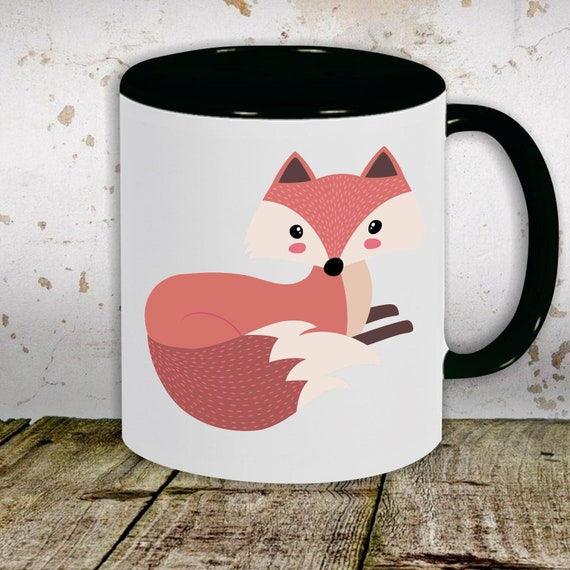 kleckerliese Kindertasse Teetasse Tasse Motiv "Fuchs" Tiermotive Tiere Milch Kakao Kaffeetasse