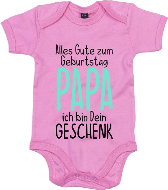 kleckerliese Baby Body "Alles Gute PAPA ich bin dein Geschenk" Babybody Strampler Jungen Mädchen Kurzarm