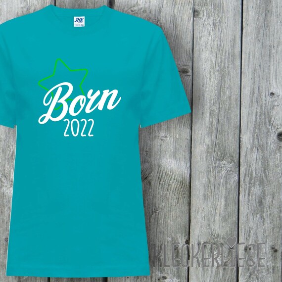 Kinder T-Shirt mit Wunschname "Born Wunschzahl Wunsch Datum" Shirt Jungen Mädchen Baby Kind