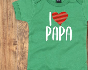 Body per neonato "I love Papa" body per neonato per ragazzi e ragazze