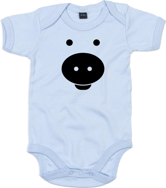 kleckerliese Baby Body "Tiere Schwein Ferkel Pig" Babybody Strampler Jungen Mädchen Kurzarm