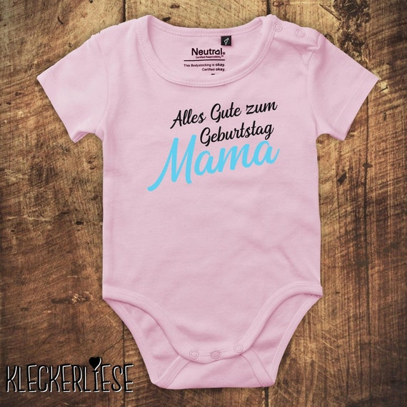 kleckerliese Babybody Body "Alles Gute MAMA" Fair Wear