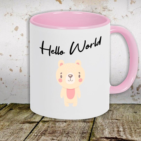 Kaffeetasse Tasse Motiv "Hello World Eisbär" Tasse Teetasse Milch Kakao