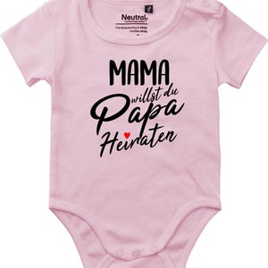 Babybody Body Mama willst du Papa Heiraten Fair Wear LightPink