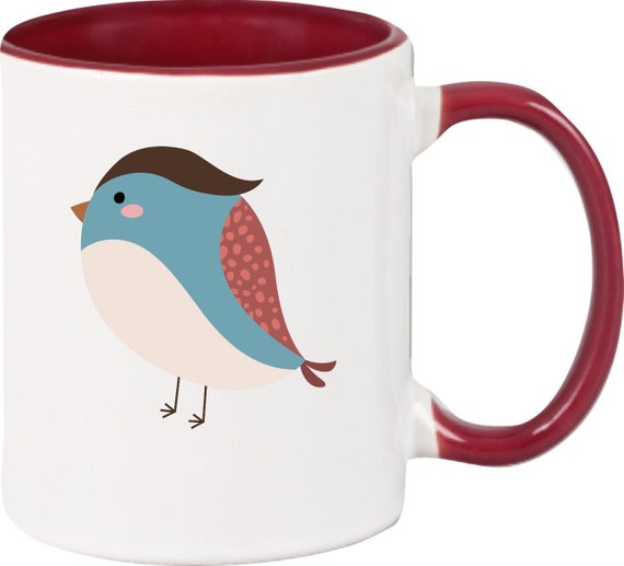 kleckerliese Kindertasse Teetasse Tasse Motiv Vogel Spatz Tiermotive Tiere mit Wunschnamen Cup Becher