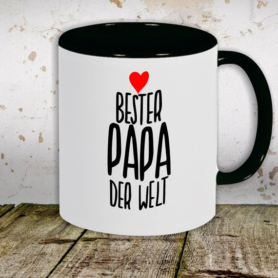 kleckerliese Kindertasse Teetasse Tasse Motiv "Bester Papa der Welt" Milch Kakao Kaffeetasse