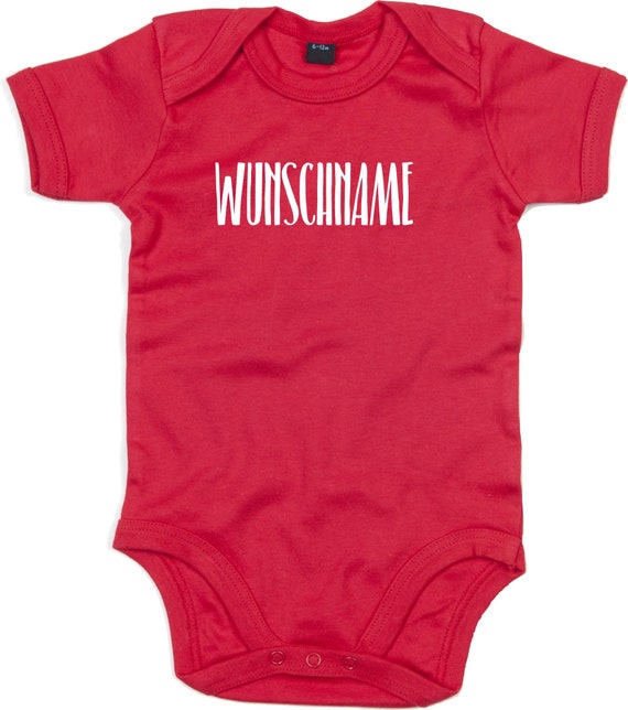 kleckerliese Baby Body "Wunschname Name Wunschtext" Babybody Strampler Jungen Mädchen Kurzarm