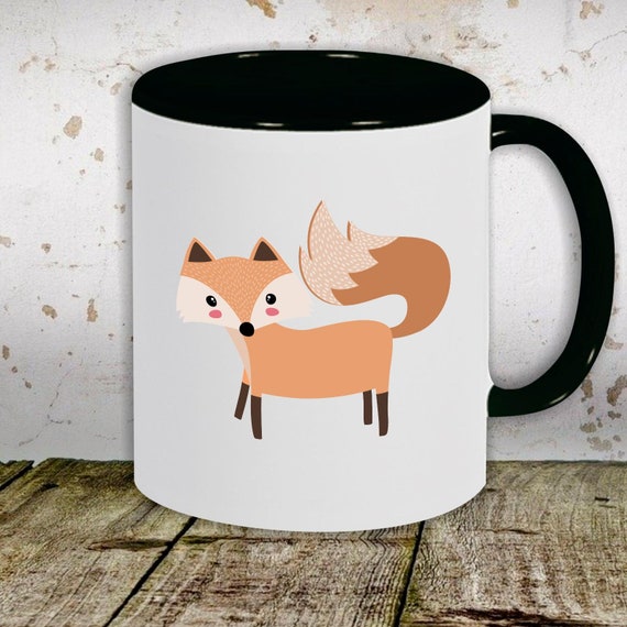 kleckerliese Kindertasse Teetasse Tasse Motiv "Fuchs" Tiermotive Tiere Milch Kakao Kaffeetasse