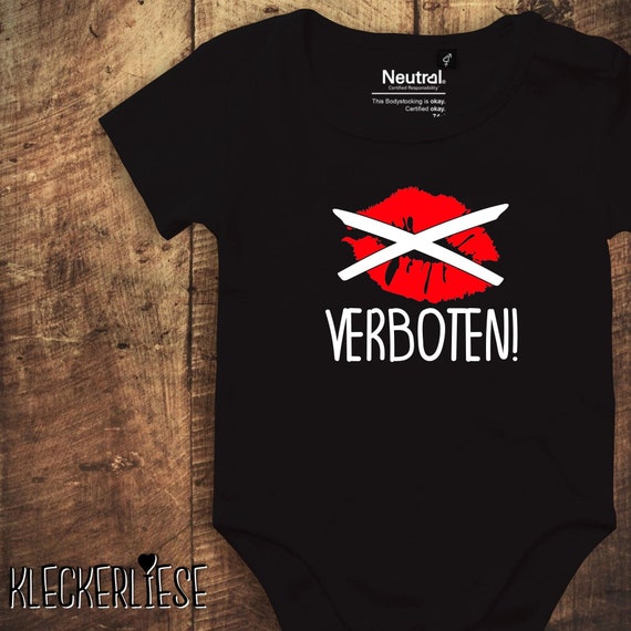 kleckerliese Babybody Body "Küssen Verboten" Fair Wear