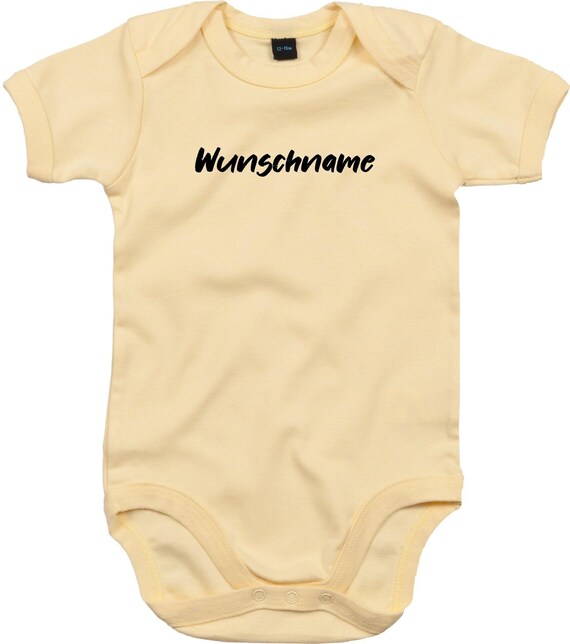 kleckerliese Baby Body "Wunschname Name Wunschtext" Babybody Strampler Jungen Mädchen Kurzarm