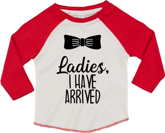 Kleckerliese Baby Kinder T-Shirt Langarmshirt  "Ladies, i have arrived" Raglan-Ärmel Jungen Mädchen