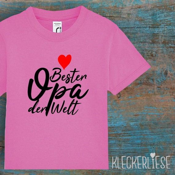 Kinder Baby Shirt Kleinkind "Bester Opa der Welt" T-Shirt Jungen Mädchen