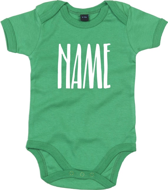 kleckerliese Baby Body "Wunschname Name Wunschtext" Babybody Strampler Jungen Mädchen Kurzarm
