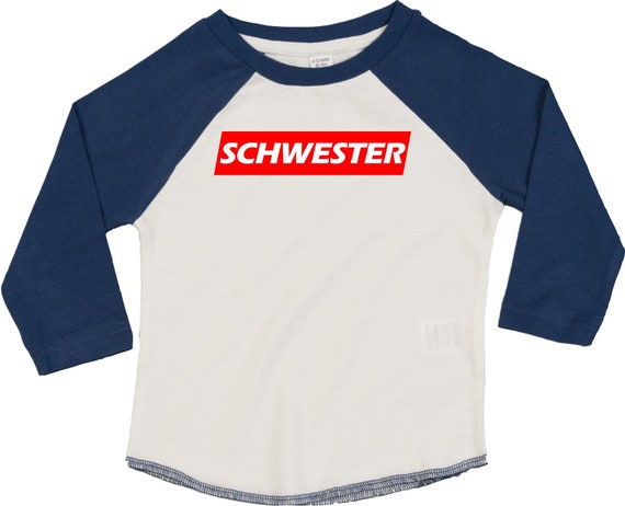 Kleckerliese Baby Kinder T-Shirt Langarmshirt  "SCHWESTER" Raglan-Ärmel Jungen Mädchen