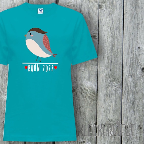Kinder T-Shirt "Born 2022 Tiermotiv Vogel" Shirt Jungen Mädchen Baby Kind