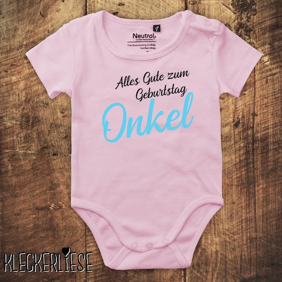 kleckerliese Babybody Body "Alles Gute ONKEL" Fair Wear