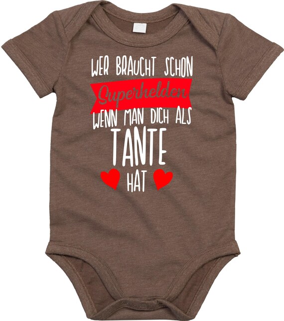 Baby Body "Wer braucht schon Superhelden wenn man dich als Tante hat" Babybody Strampler