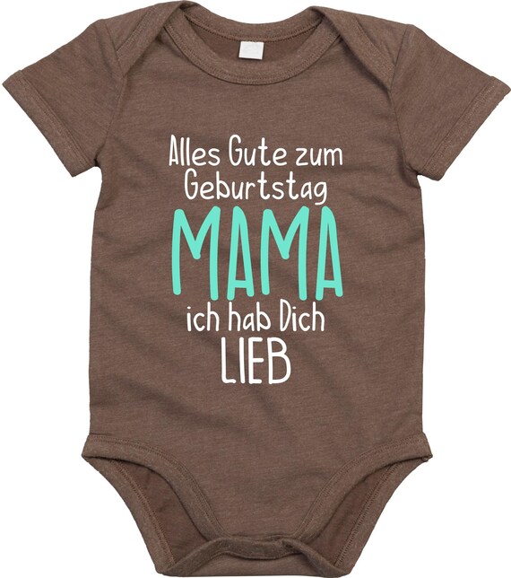 kleckerliese Baby Body "Alles Gute MAMA ich hab Dich Lieb" Babybody Strampler Jungen Mädchen Kurzarm