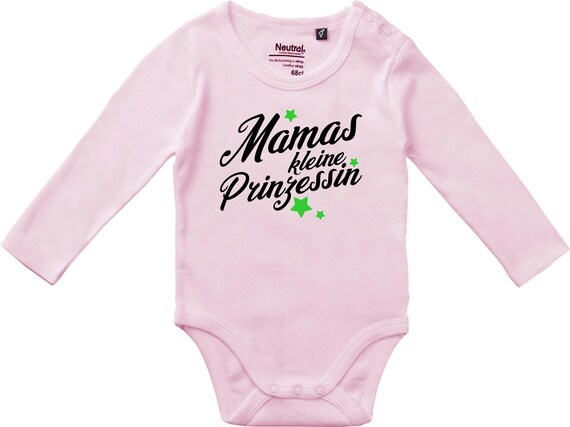 kleckerliese Langarm Babybody "Mamas kleine Prinzessin" Baby Body Jungen Mädchen Longsleeve Fair Wear