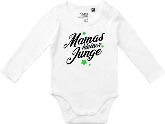 kleckerliese Langarm Babybody "Mamas kleiner Junge" Baby Body Jungen Mädchen Longsleeve Fair Wear