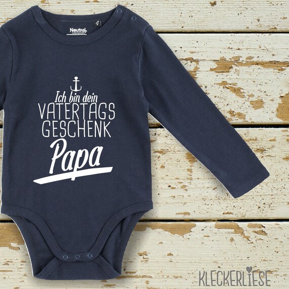 kleckerliese Long Sleeve Baby Bodysuit "I am your Father's Day Gift Dad" Baby Bodysuit Boys Girls Long Sleeve Fair Wear