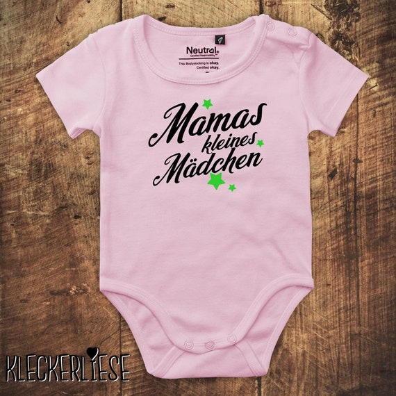 kleckerliese Babybody Body "Mamas kleines Mädchen" Fair Wear