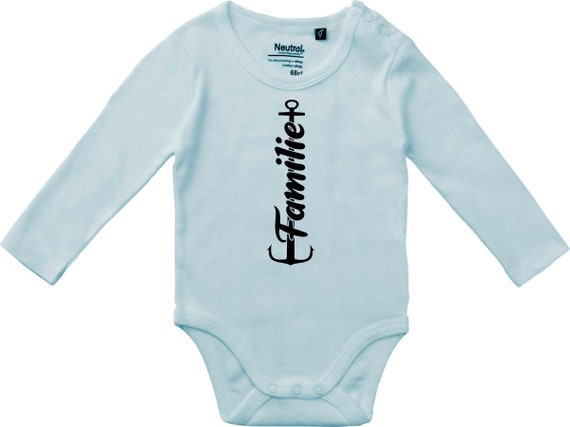 Langarm Babybody Body "Anker Familie" Fair Wear