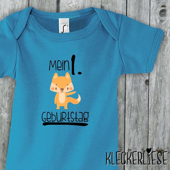 Baby Body "Mein 1. Geburtstag Fuchs" Babybody Strampler Jungen Mädchen