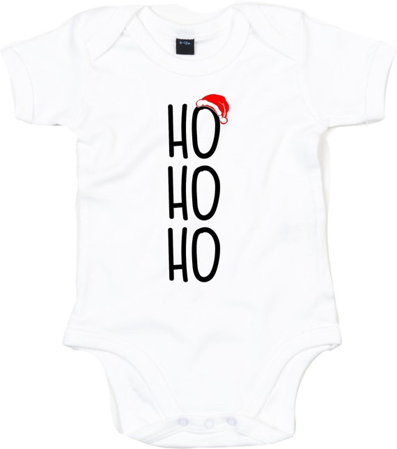 kleckerliese Baby Body "Ho Ho Ho Weihnachten" Babybody Strampler Jungen Mädchen Kurzarm