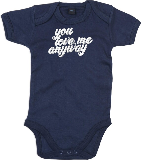 kleckerliese Baby Body "you love me anyway" Babybody Strampler Jungen Mädchen Kurzarm
