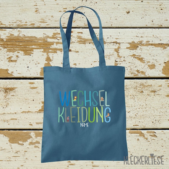 Cloth bag "change of clothes" with desired name Jute Bag Pouch Bag Daycare School Change of things Clothes Kleckerliese