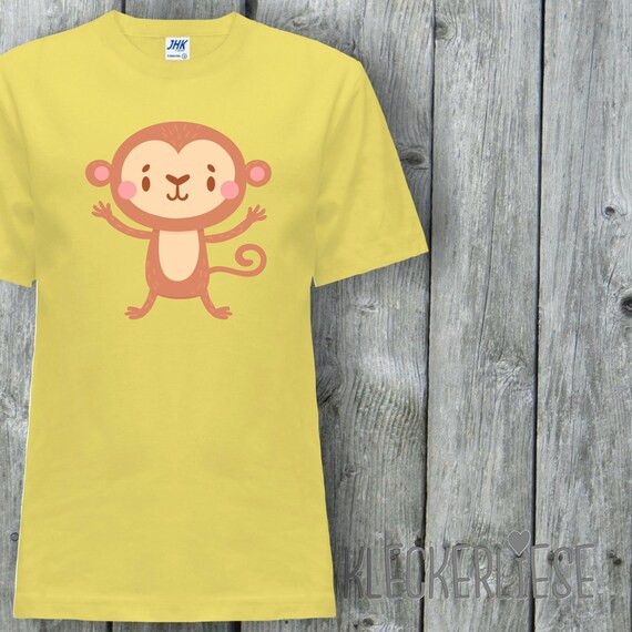 Kinder T-Shirt "Tiermotiv Affe" Shirt Jungen Mädchen Baby Kind