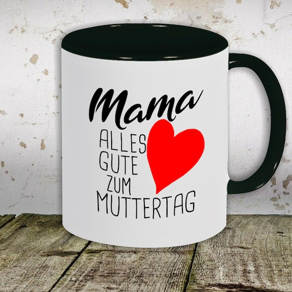 kleckerliese coffee cup cup "Mama All the best for Mother's Day heart", cup teacup milk cocoa Mother's Day