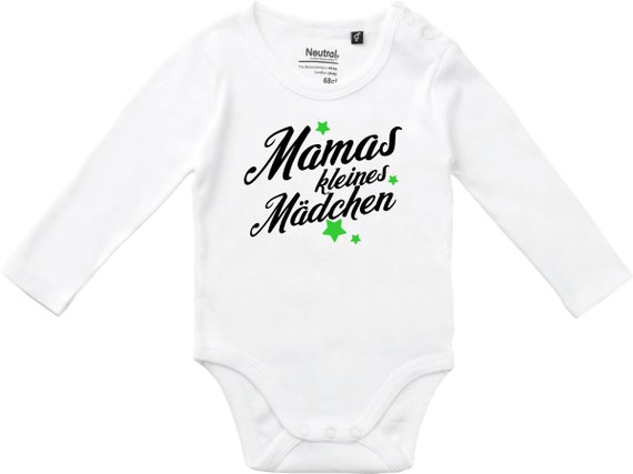 kleckerliese Langarm Babybody "Mamas kleines Mädchen" Baby Body Jungen Mädchen Longsleeve Fair Wear