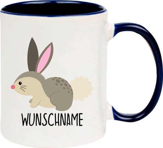 kleckerliese Kindertasse Teetasse Tasse Motiv Hase Tiermotive mit Wunschnamen