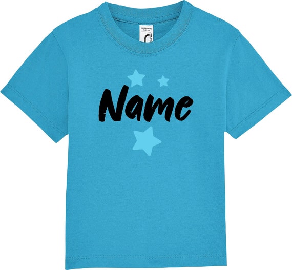 kleckerliese Kinder Baby Shirt Kleinkind "Name Wunschname Sterne" mit Wunschnamen Jungen Mädchen T-Shirt