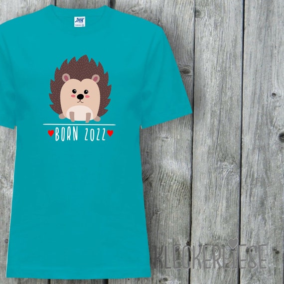 Kinder T-Shirt "Born 2022 Tiermotiv Igel" Shirt Jungen Mädchen Baby Kind
