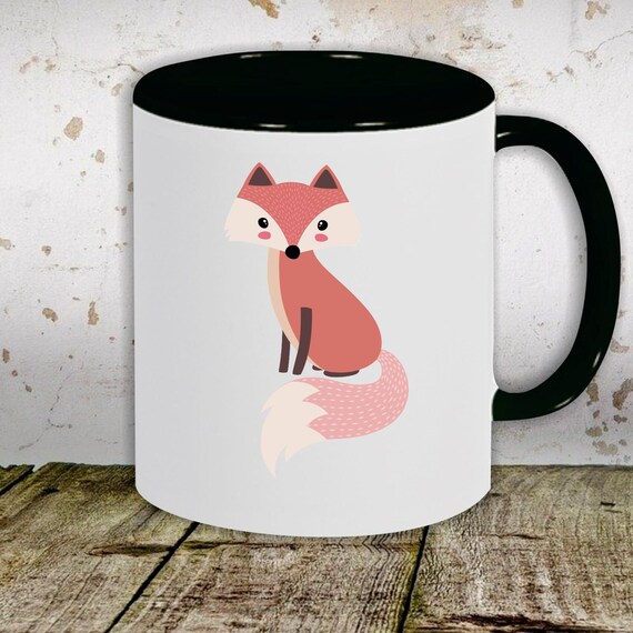 kleckerliese Kindertasse Teetasse Tasse Motiv Fuchs Tiermotive Tiere mit Wunschnamen Cup Becher